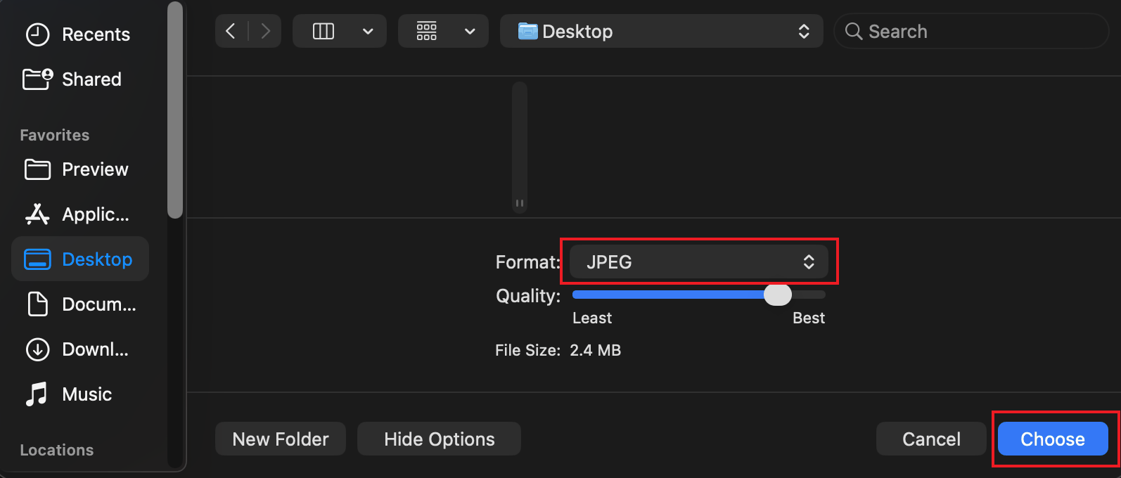 Save heic image to jpg