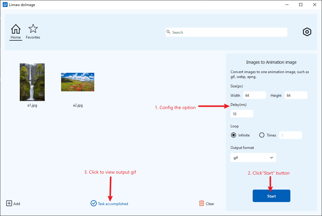 Linraw doImage Image to GIF tool